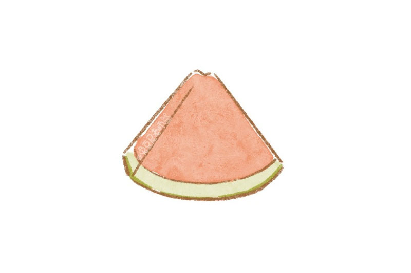 可爱的水果简笔画大全 西瓜怎么画-图3