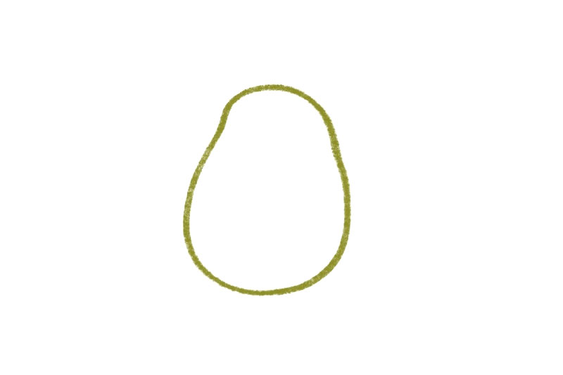 可爱水果简笔画大全 牛油果怎么画-图1