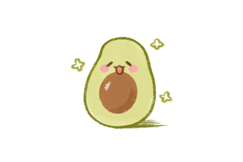 可爱水果简笔画大全 牛油果怎么画