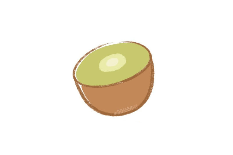 可爱水果简笔画大全 猕猴桃怎么画-图3