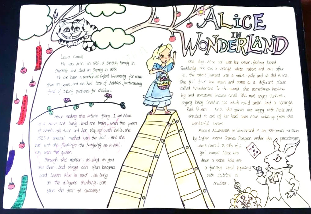 “爱丽丝梦游仙境 Alice in Wonderland”英语手抄报-图6