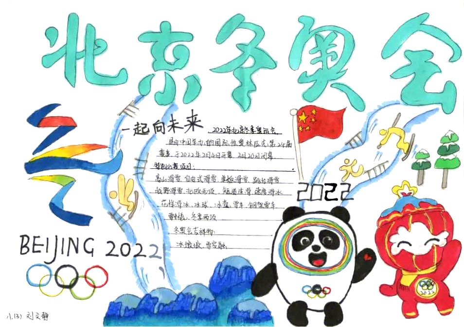 “2022，一起向未来”主题手抄报（11张）-图4