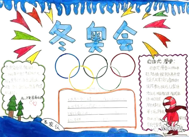 “筑梦冰雪，燃情奥运”主题手抄报（9张）-图4
