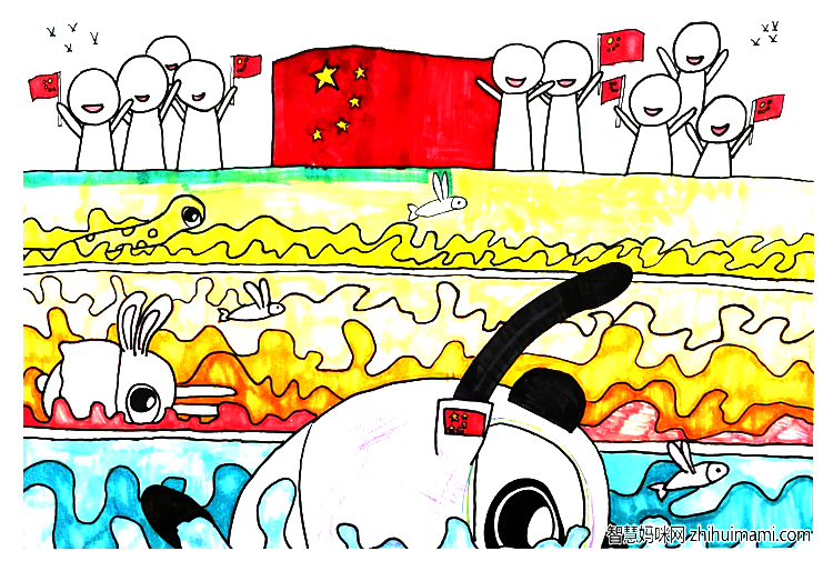 2022北京冬奥会儿童画模范作品7张-图3