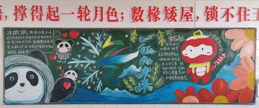 “燃情冬奥会，一起向未来”主题黑板报-图4