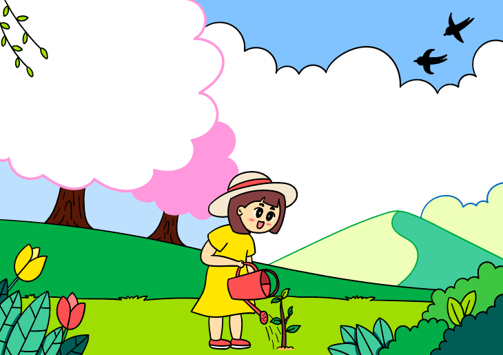 植树节的手抄报教程