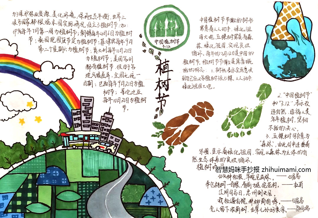 小学生植树节手抄报简单又漂亮-图3