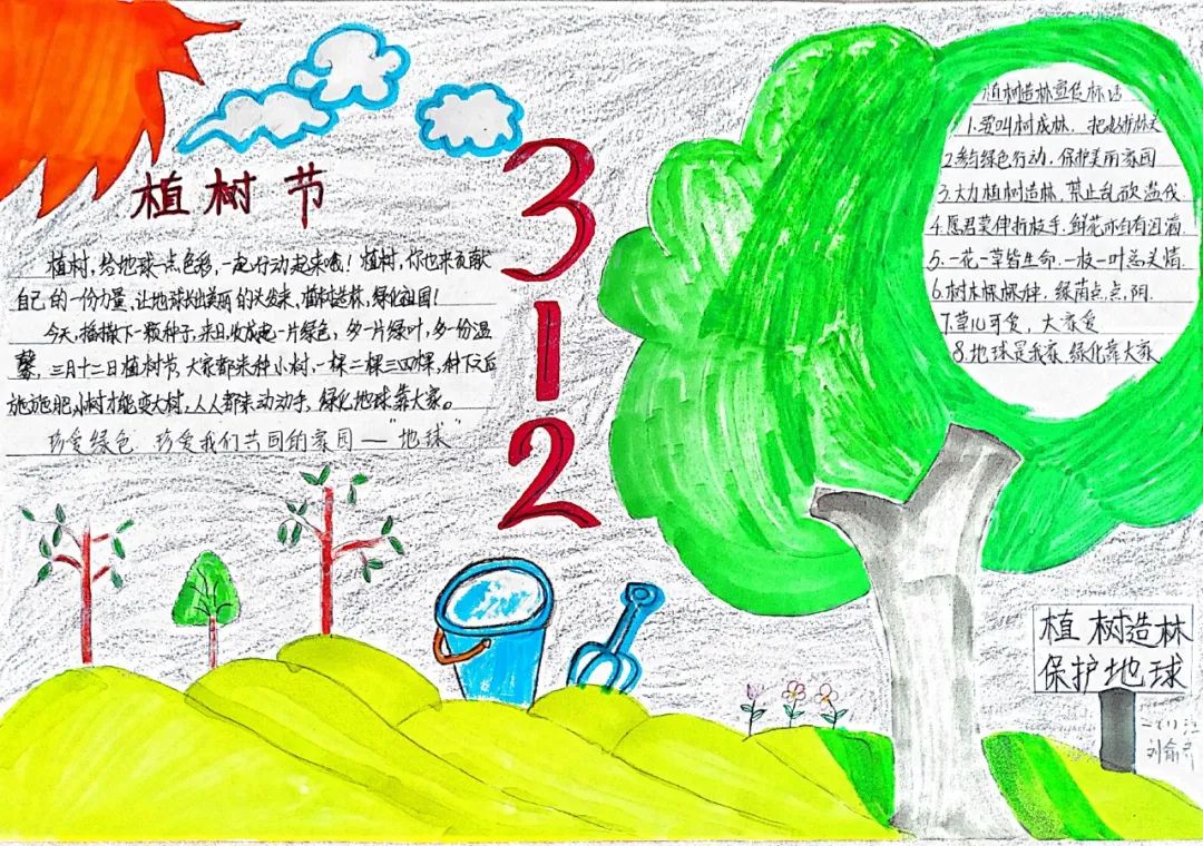 三年级植树节手抄报图片（简单）-图5