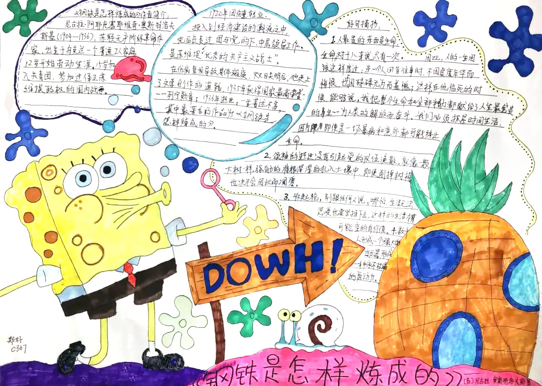 步骤4：钢铁是怎样炼成的手抄报1