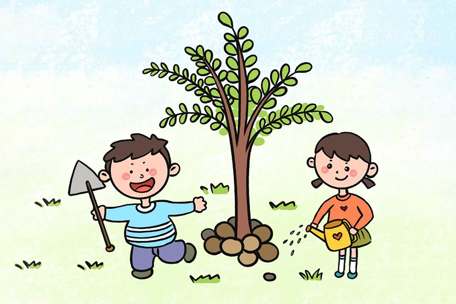 植树节简笔画大全 一起来植树