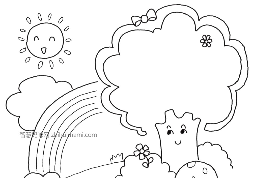 超简单的植树节手抄报画法-图6