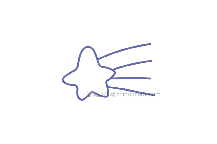 宇宙太空简笔画大全 可爱流星简笔画-图3