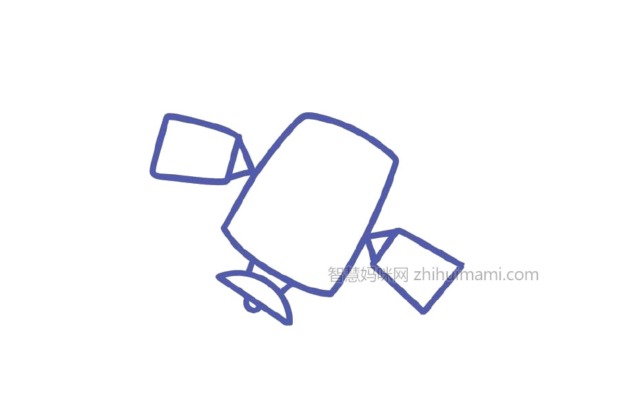 宇宙太空简笔画大全 卫星简笔画-图3