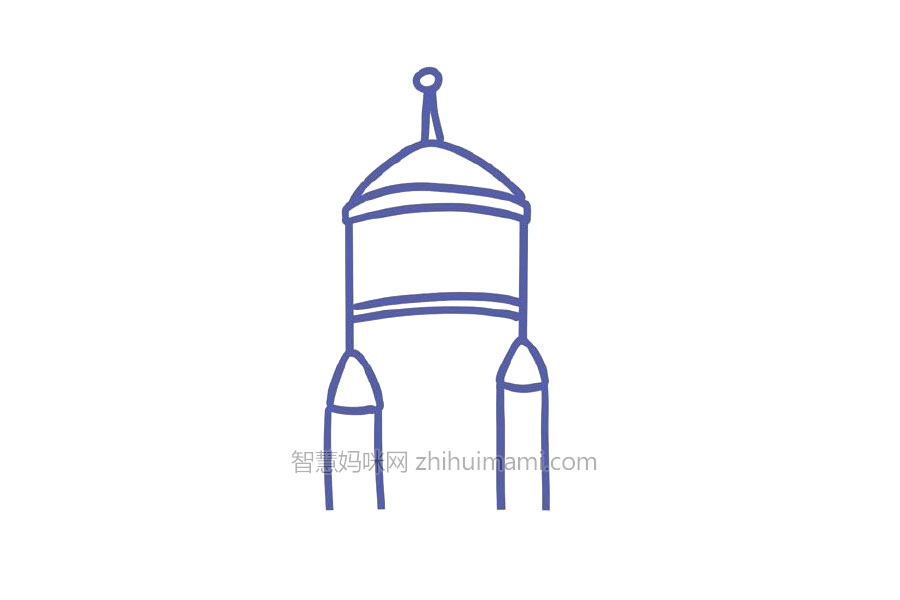 宇宙太空简笔画大全 航天飞机简笔画-图3