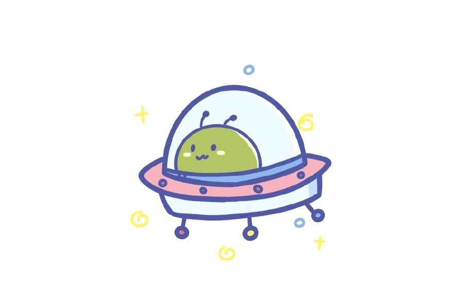宇宙太空简笔画大全 外星飞船简笔画