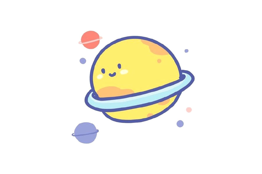 宇宙太空简笔画大全 可爱恒星简笔画