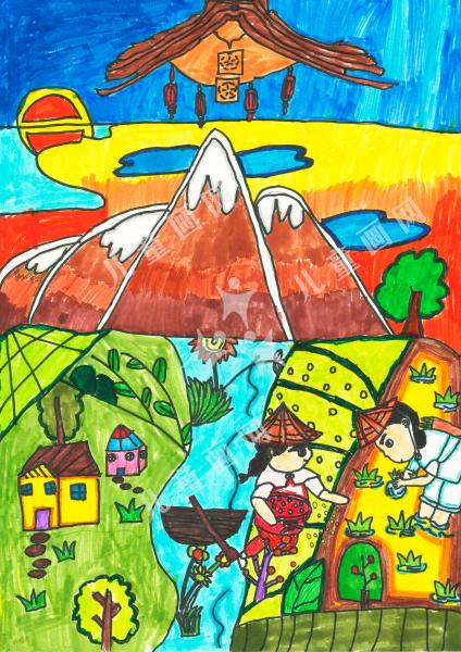 乡村振兴儿童创意画