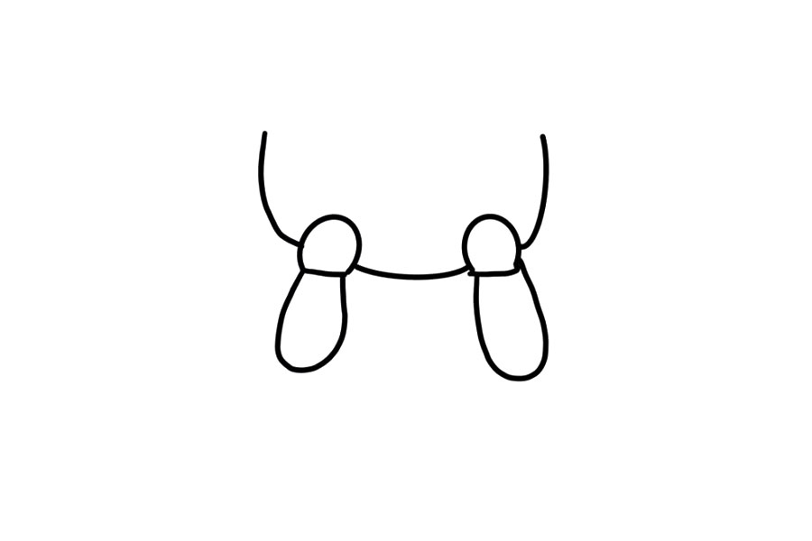 步骤4：加两个胳膊。