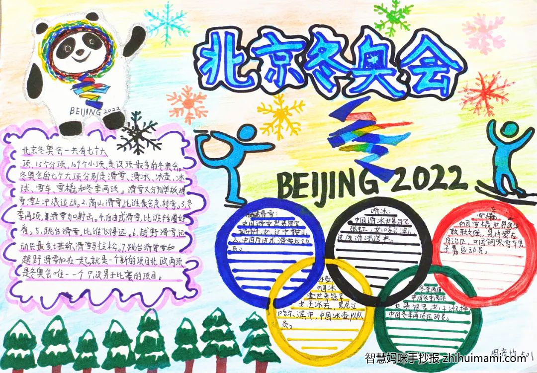 2022冰雪梦主题手抄报（9张）-图5