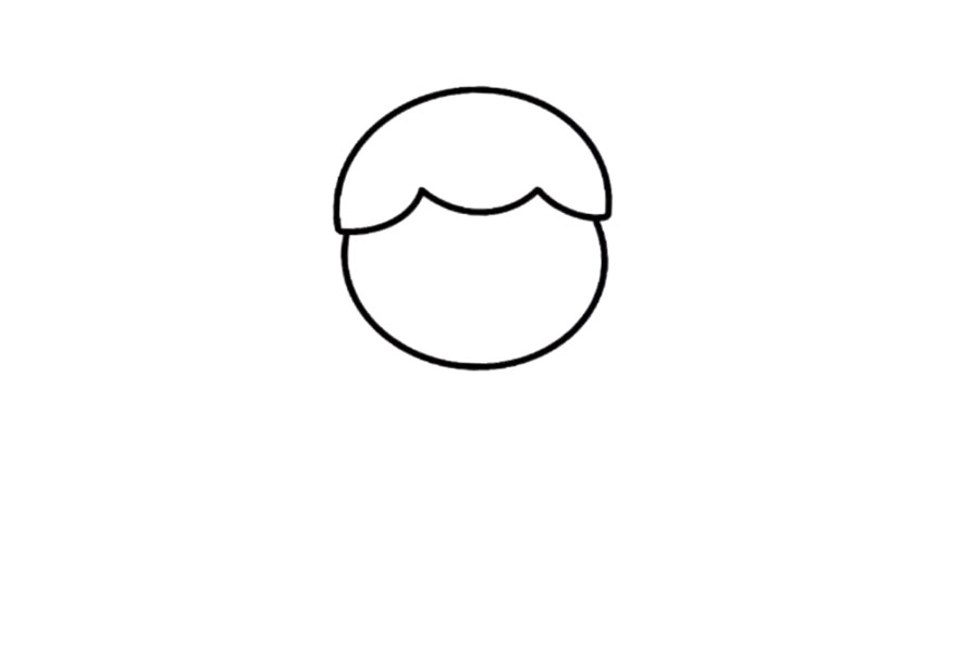 抗疫主题简笔画 戴口罩的小男孩怎么画-图3