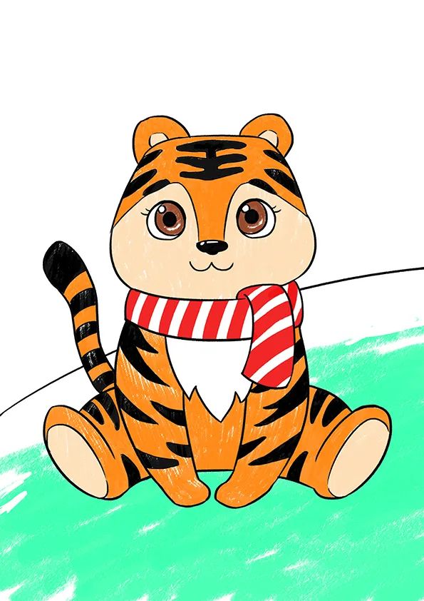 步骤3：有了线稿，接下来就是给画面上色。