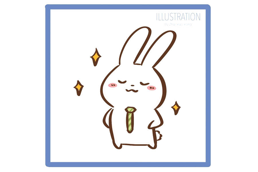 小白兔简笔画大全 兔子表情简笔画-图1