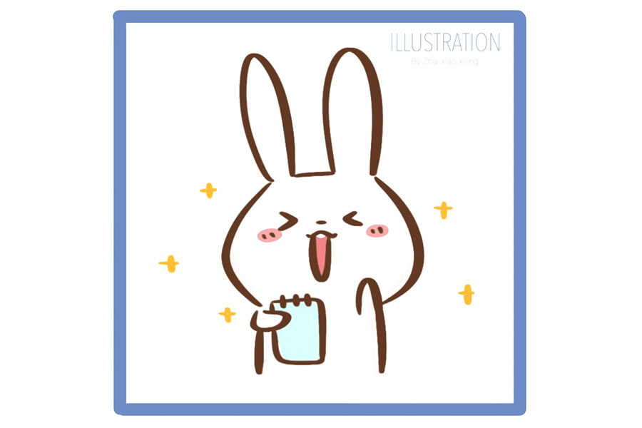 小白兔简笔画大全 兔子表情简笔画-图2