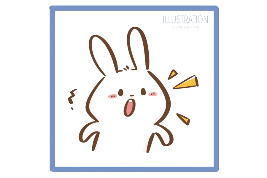 小白兔简笔画大全 兔子表情简笔画-图7