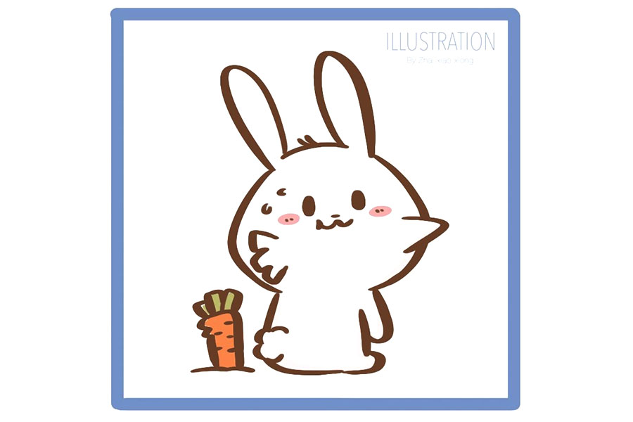 小白兔简笔画大全 兔子表情简笔画-图6