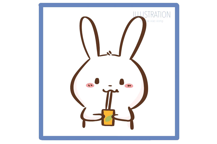 兔子简笔画大全 可爱兔子表情简笔画-图1