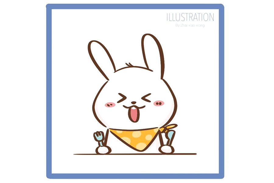 可爱小兔子简笔画大全 兔子表情简笔画-图3