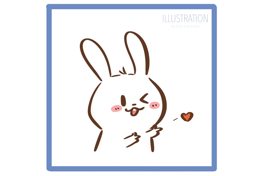 可爱小兔子简笔画大全 兔子表情简笔画-图6