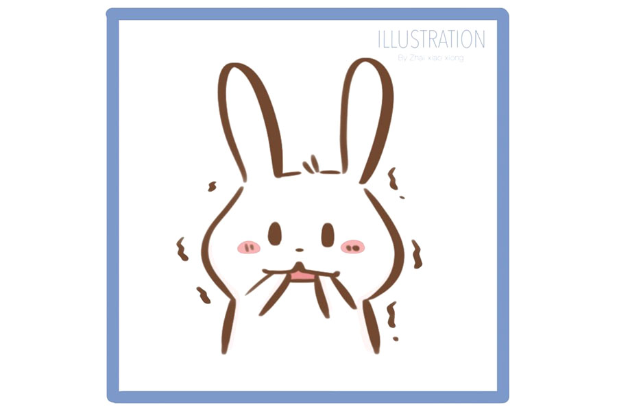 可爱小兔子简笔画大全 兔子表情简笔画-图7