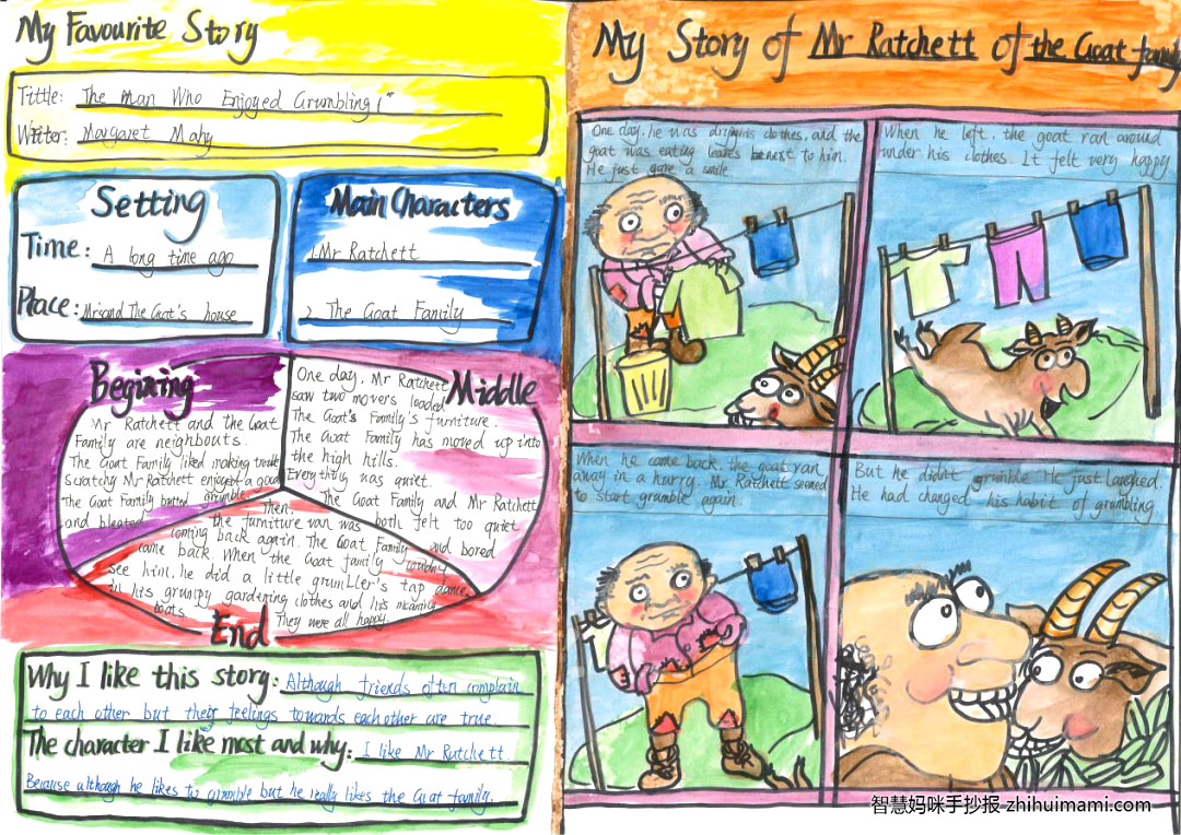 英语“快乐阅读、创意暑假”读书手抄报-图8