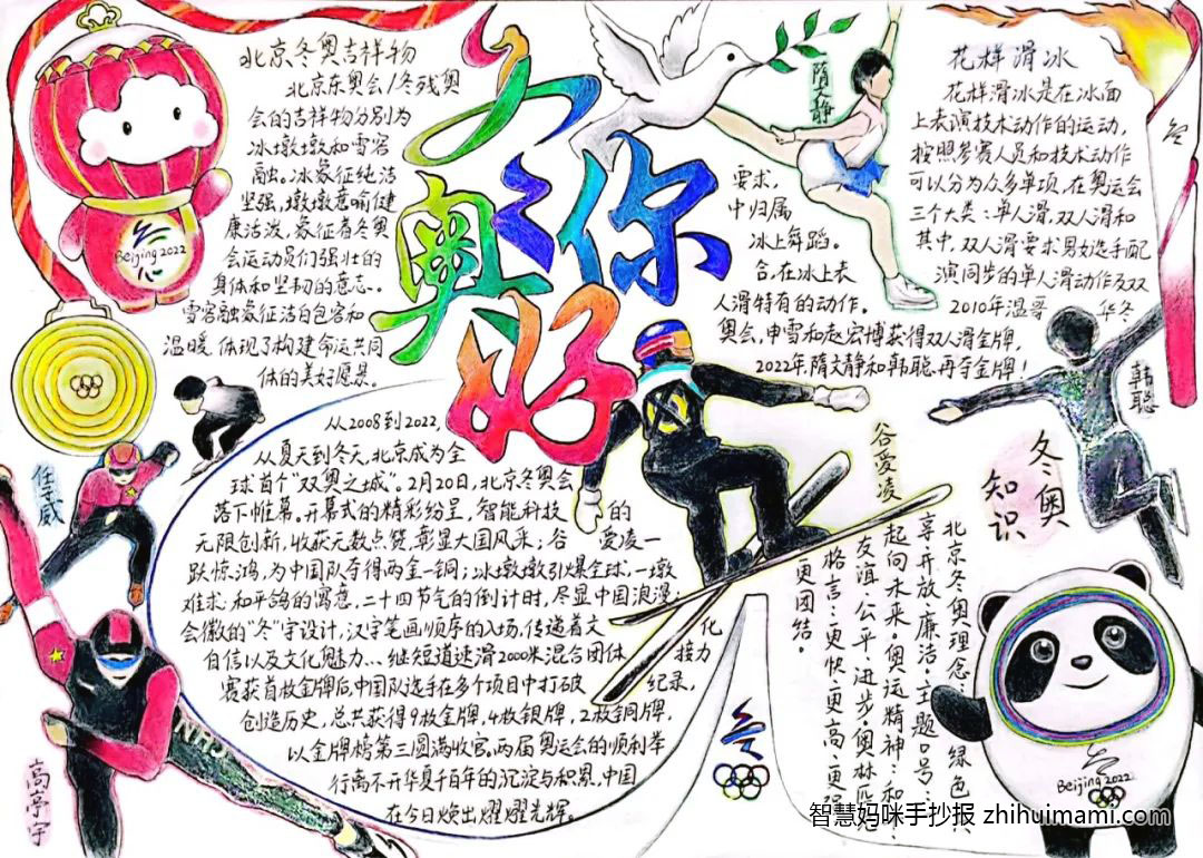 “相约北京 筑梦冬奥”手抄报一等奖（11张）-图2