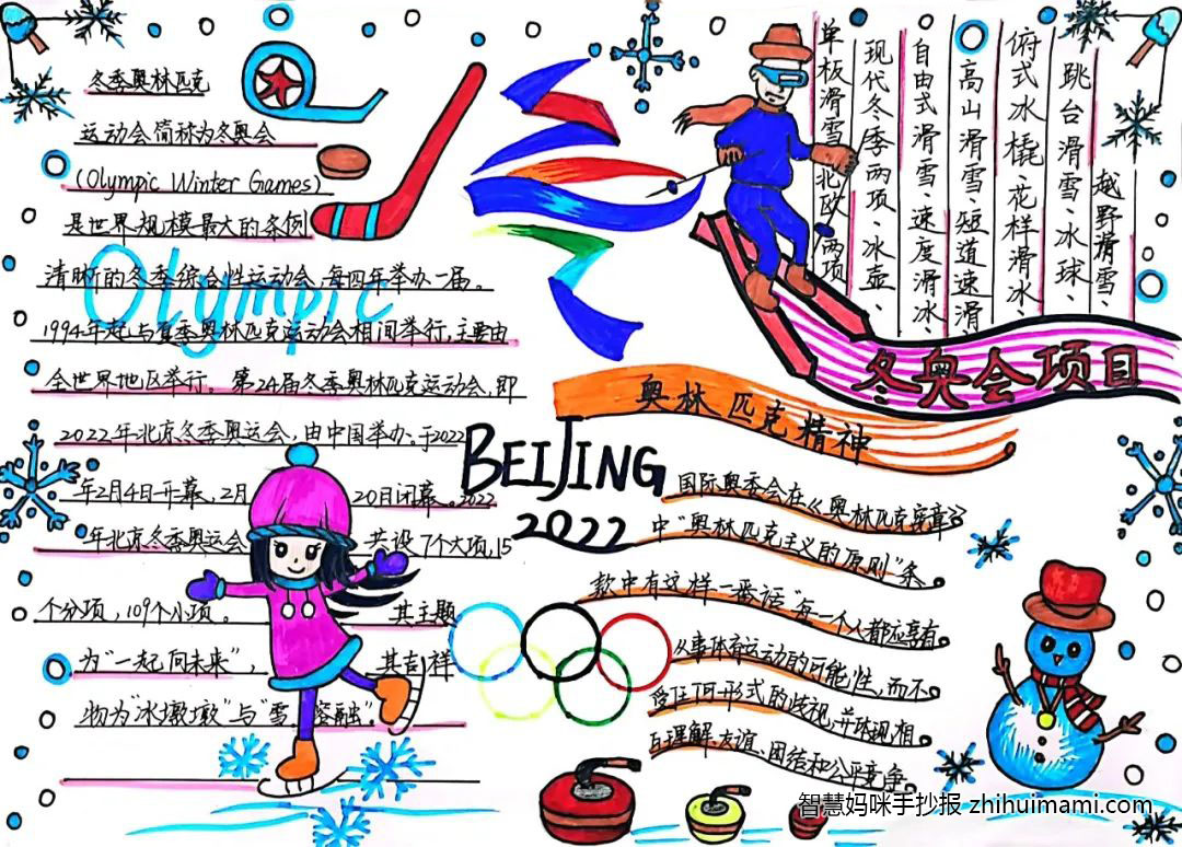 “相约北京 筑梦冬奥”手抄报一等奖（11张）-图6