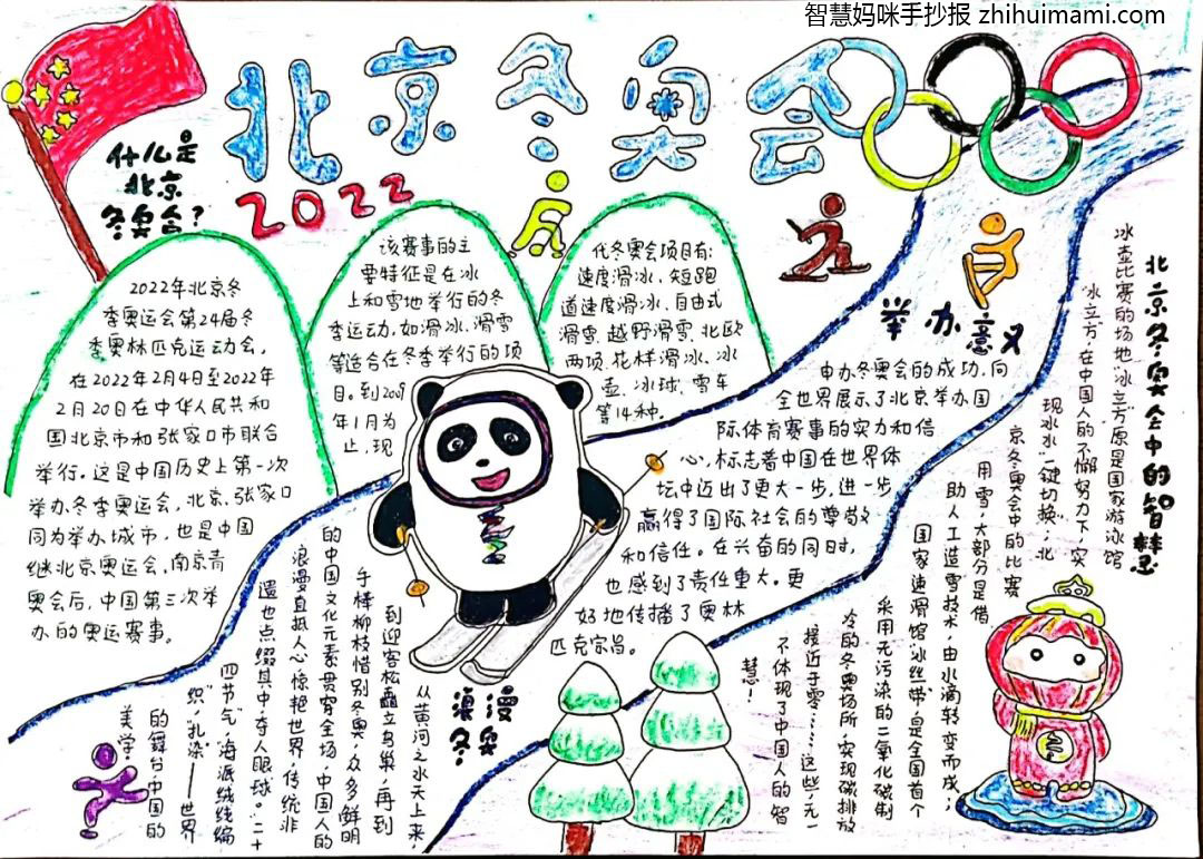 “相约北京 筑梦冬奥”手抄报一等奖（11张）-图10