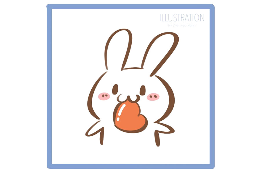 可爱小兔子表情简笔画大全-图3