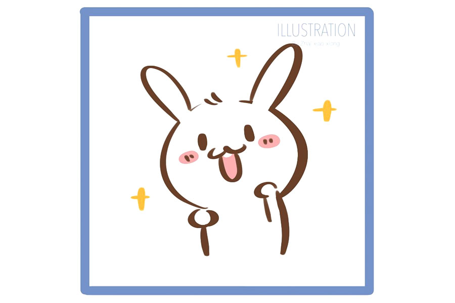 可爱小兔子表情简笔画大全-图5