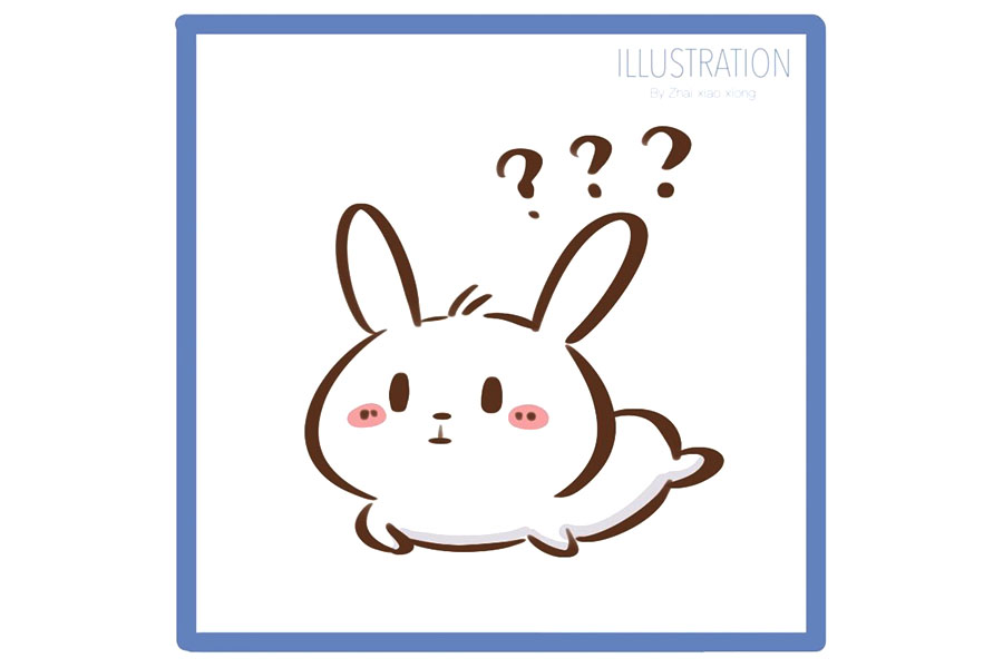 可爱小兔子表情简笔画大全