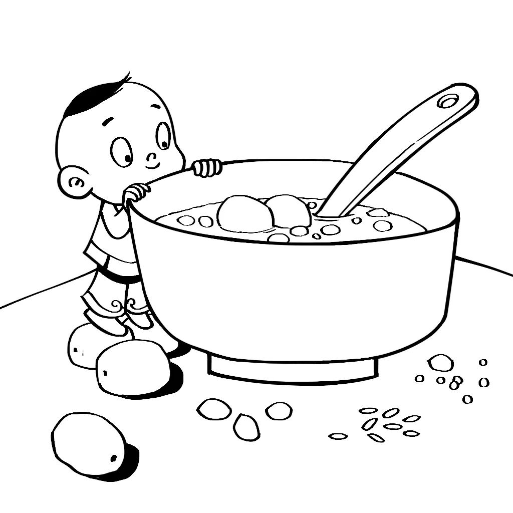 步骤2：调整好铅笔稿之后，我们用勾线笔对画面进行勾线，为接下来的上色做准备。