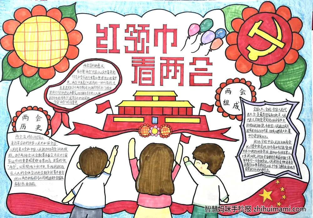 11张关于2022年两会的手抄报-图6