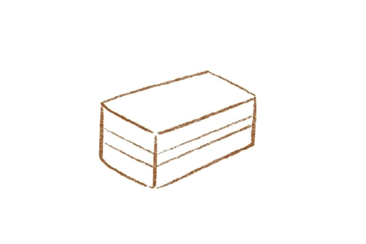 食物简笔画大全 奶油小方怎么画-图1