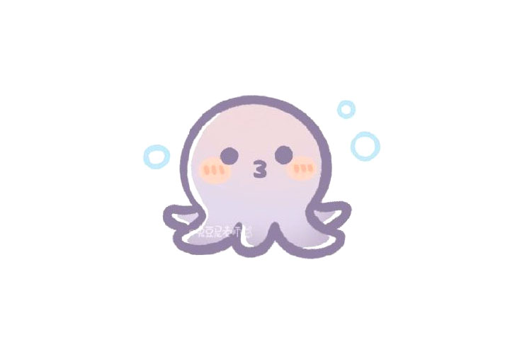 可爱章鱼怎么画