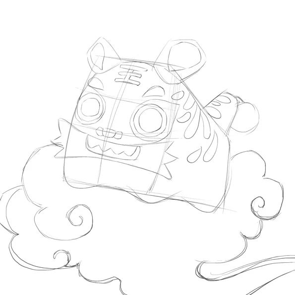 虎年大吉儿童画内容-图2