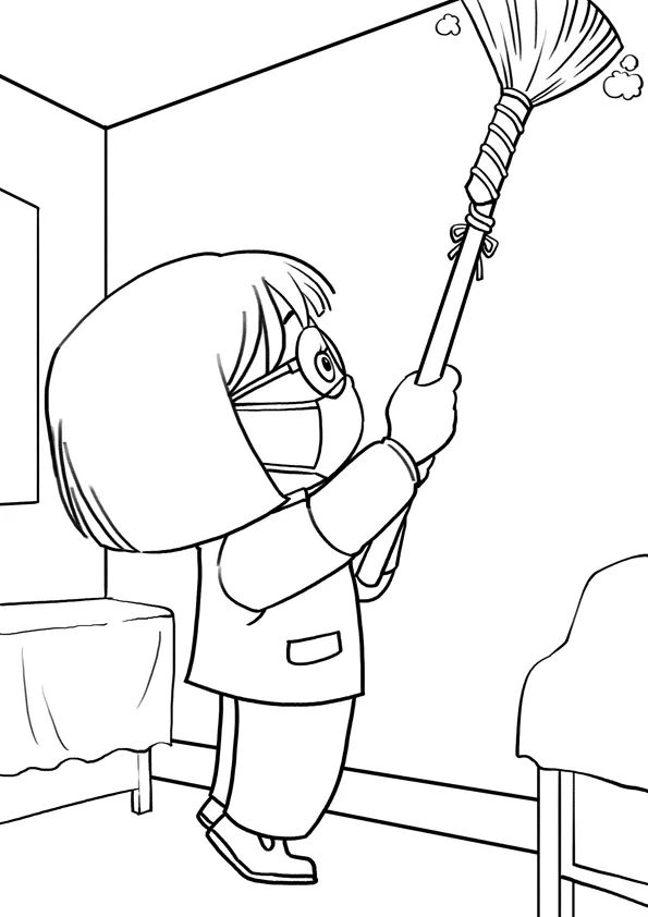 扫尘日儿童画好看-图2