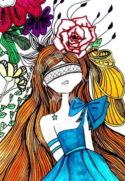 仲夏夜之梦儿童手绘画