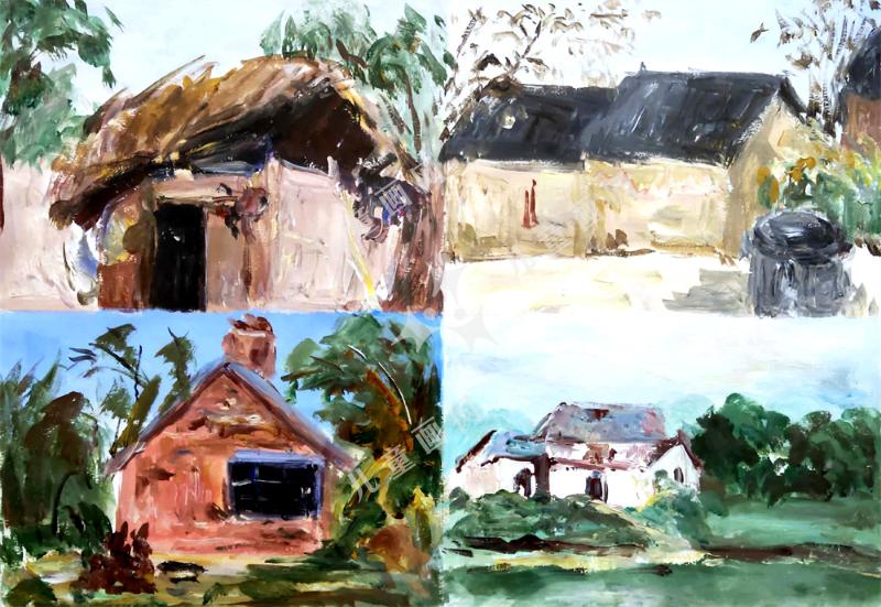 房子儿童画漂亮