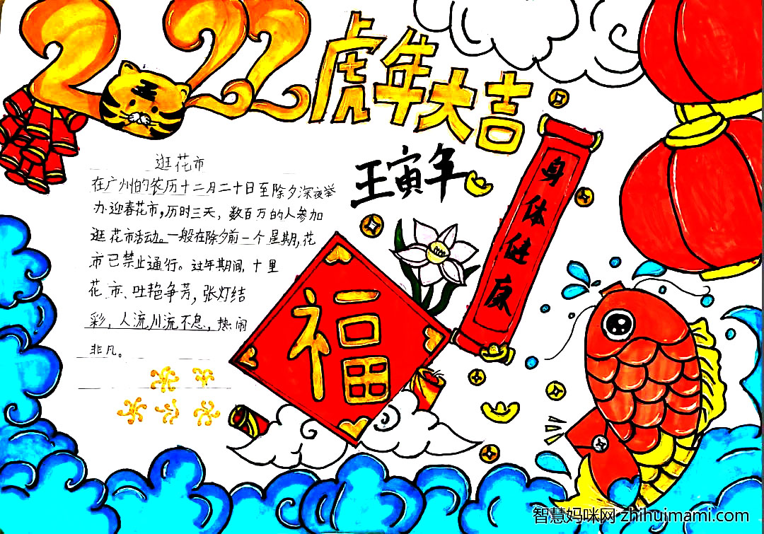 体现家乡春节习俗的手抄报7张