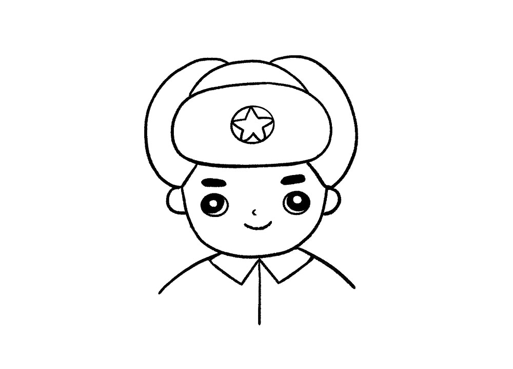 学习雷锋简笔画教程-图5